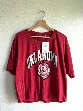 NWT Pressbox Womens Shirt Oklahoma University Retro Vintage Wash Size 2XL